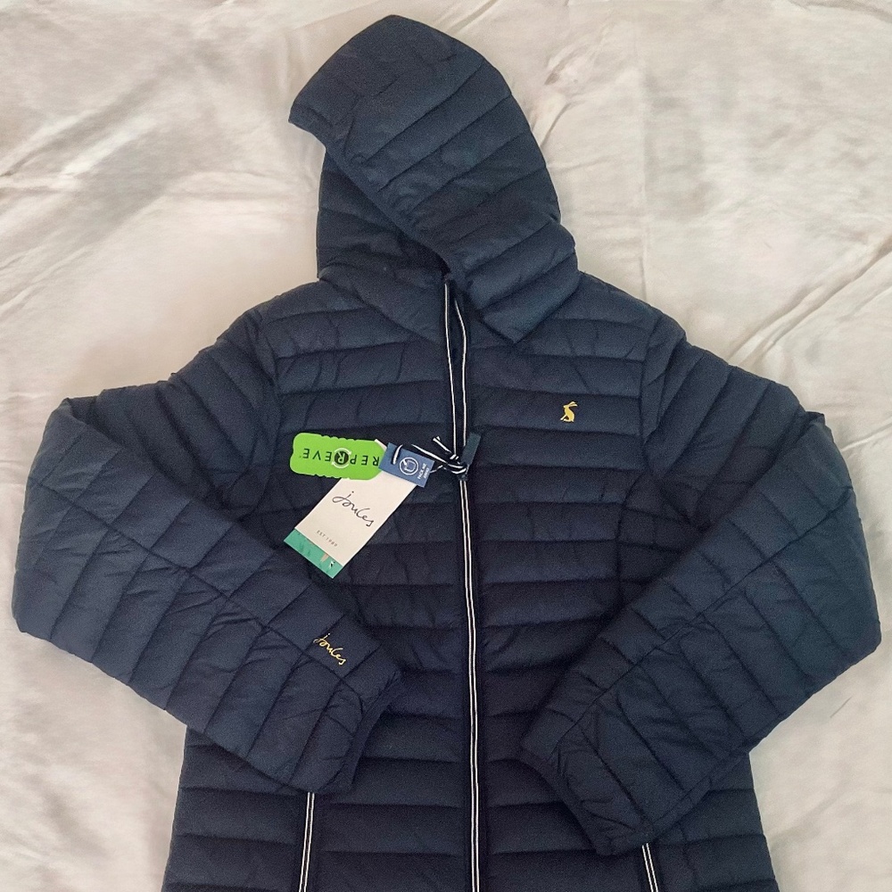 NWT Water-Resistant Packable Jacket by Joules Size 4